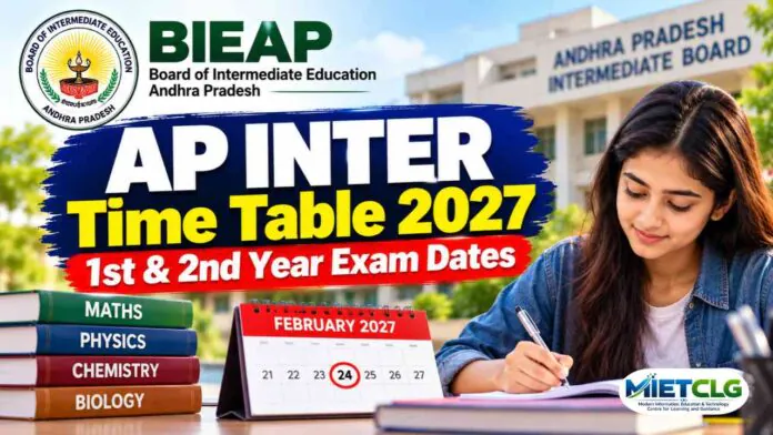 AP Inter Time Table 2027