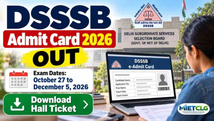 DSSSB Admit Card 2026