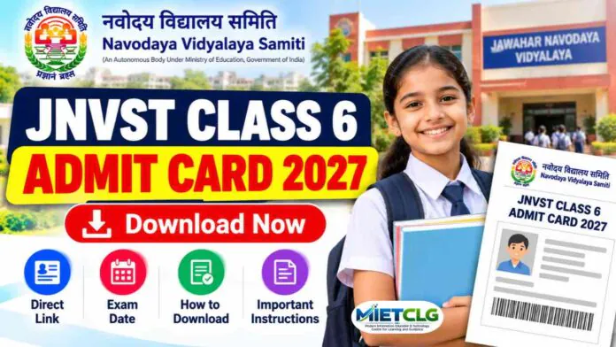 JNVST Class 6 Admit Card 2027