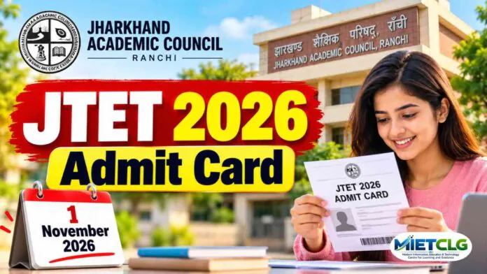 JTET Admit Card 2026
