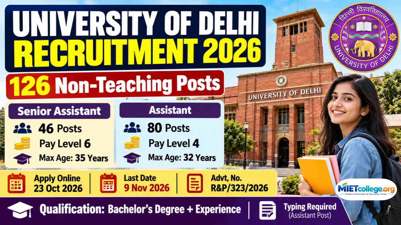 University of Delhi Recruitment 2026