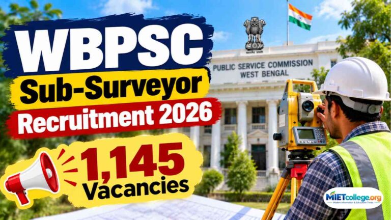 WBPSC Sub-Surveyor Recruitment 2026